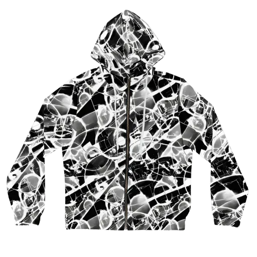 Obsidian Shatter on a Women's Full-Zip Hoodie