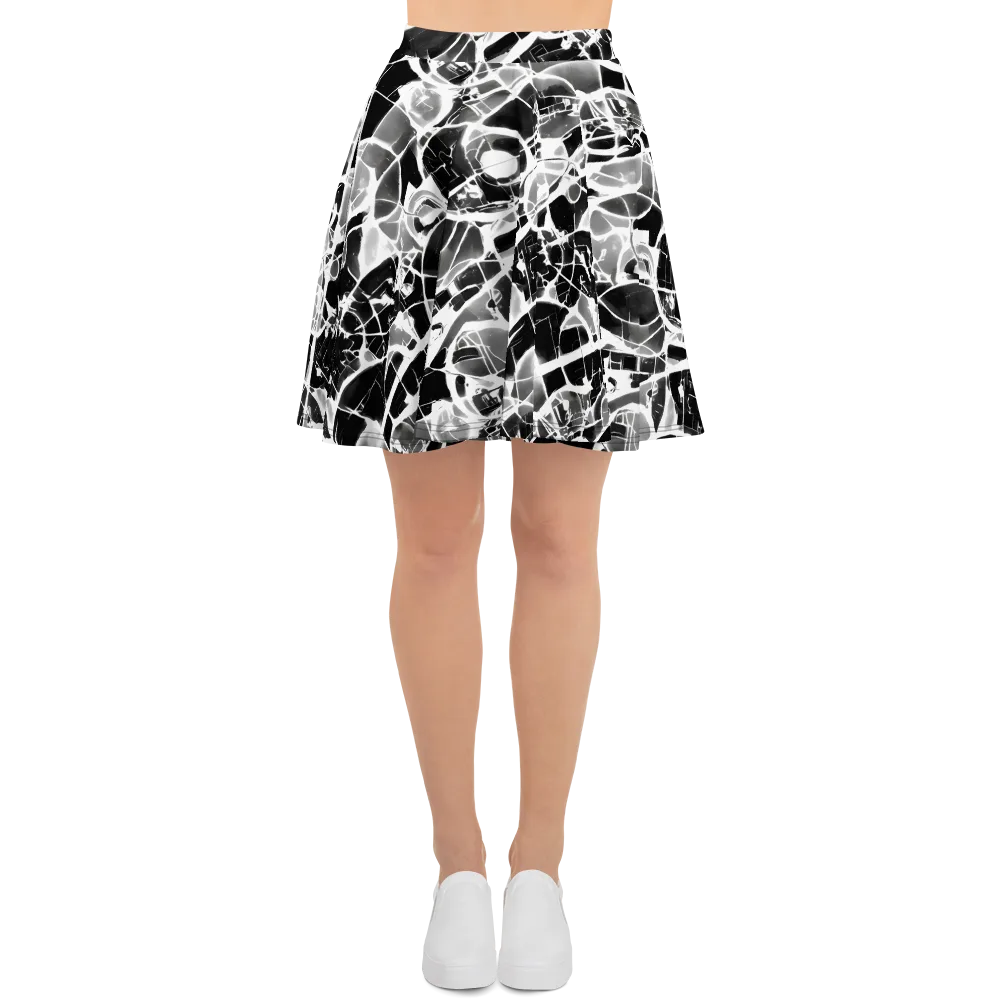 Obsidian Shatter on Skater Skirt — Front
