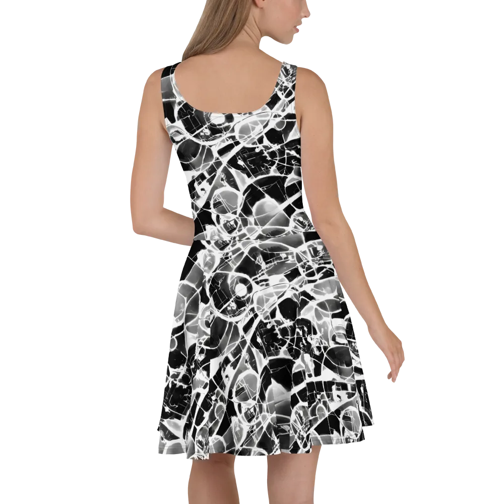 Obsidian Shatter on Skater Dress — Back