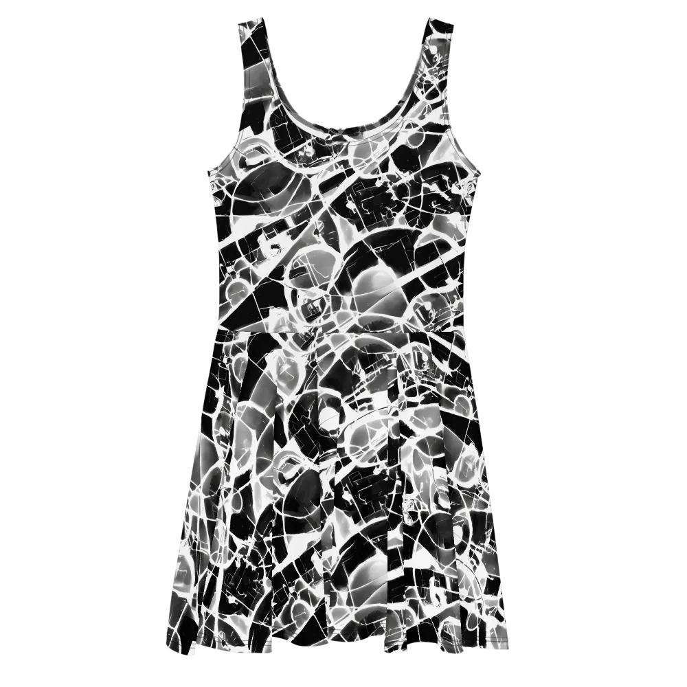 Obsidian Shatter on Skater Dress — Front