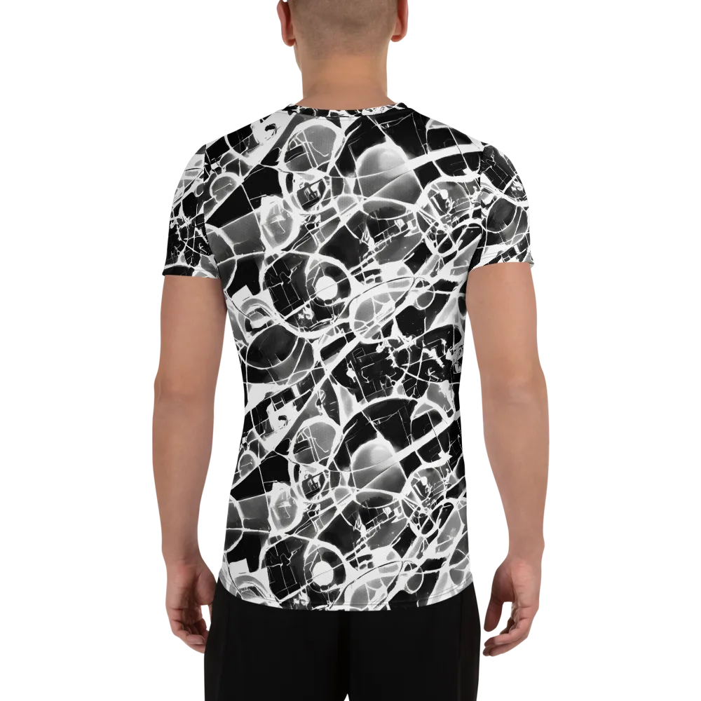 Obsidian Shatter on Men's Athletic T-Shirt — Back