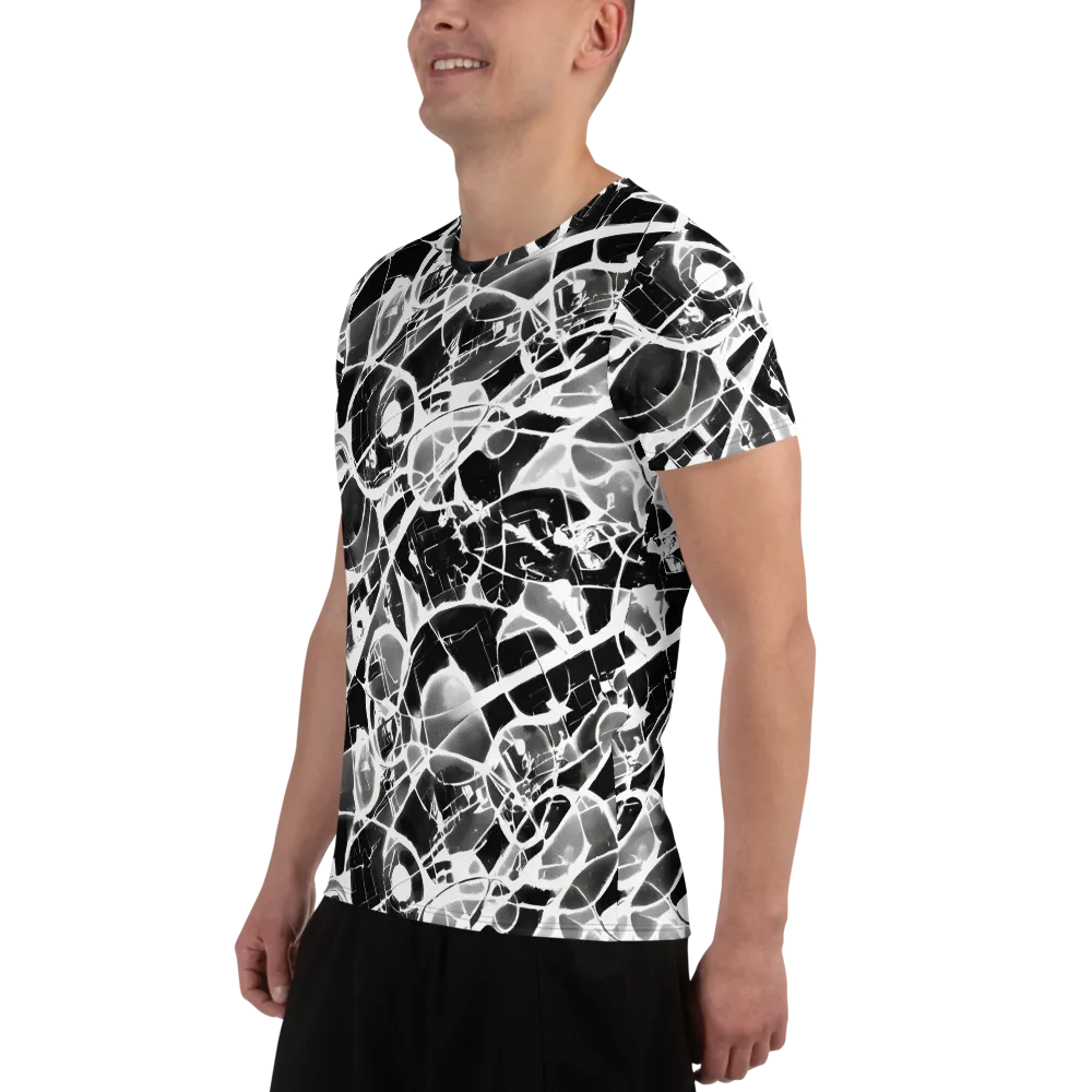 Obsidian Shatter on Men's Athletic T-Shirt — Left