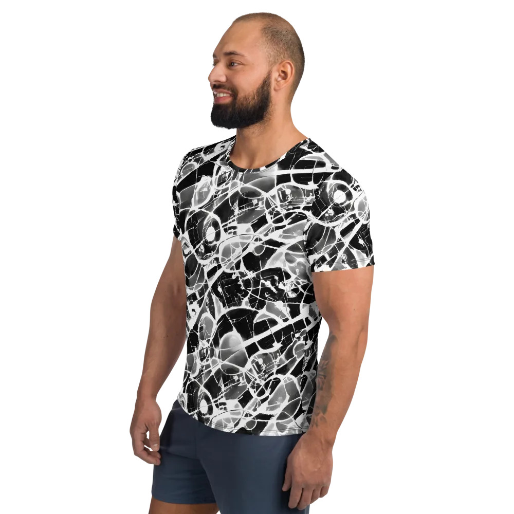 Obsidian Shatter on Men's Athletic T-Shirt — Left