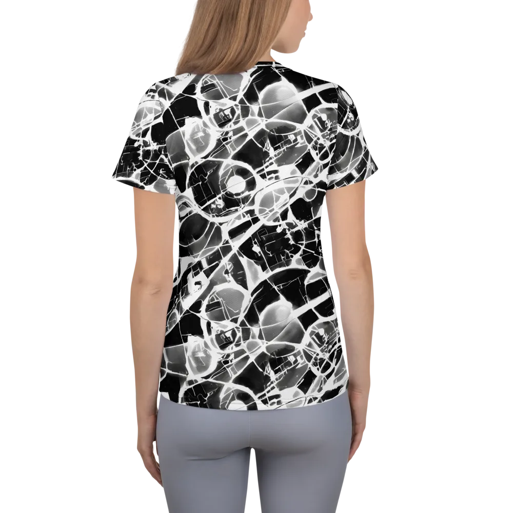Obsidian Shatter on Women's Athletic T-Shirt — Back