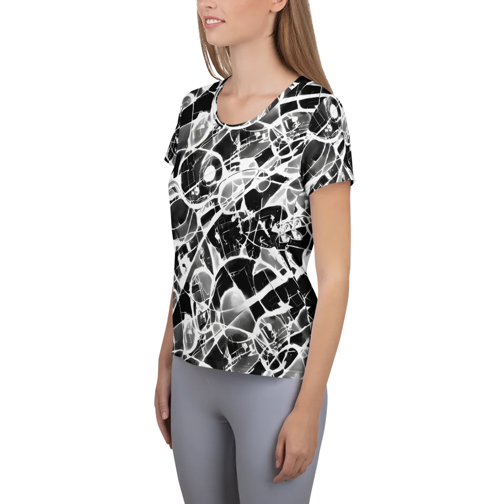 Obsidian Shatter on Women's Athletic T-Shirt — Left