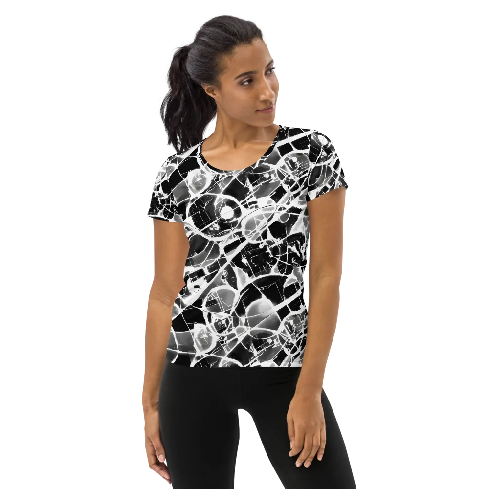 Obsidian Shatter on Women's Athletic T-Shirt — Front