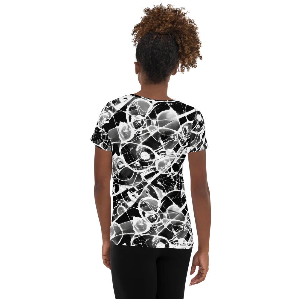Obsidian Shatter on Women's Athletic T-Shirt — Back