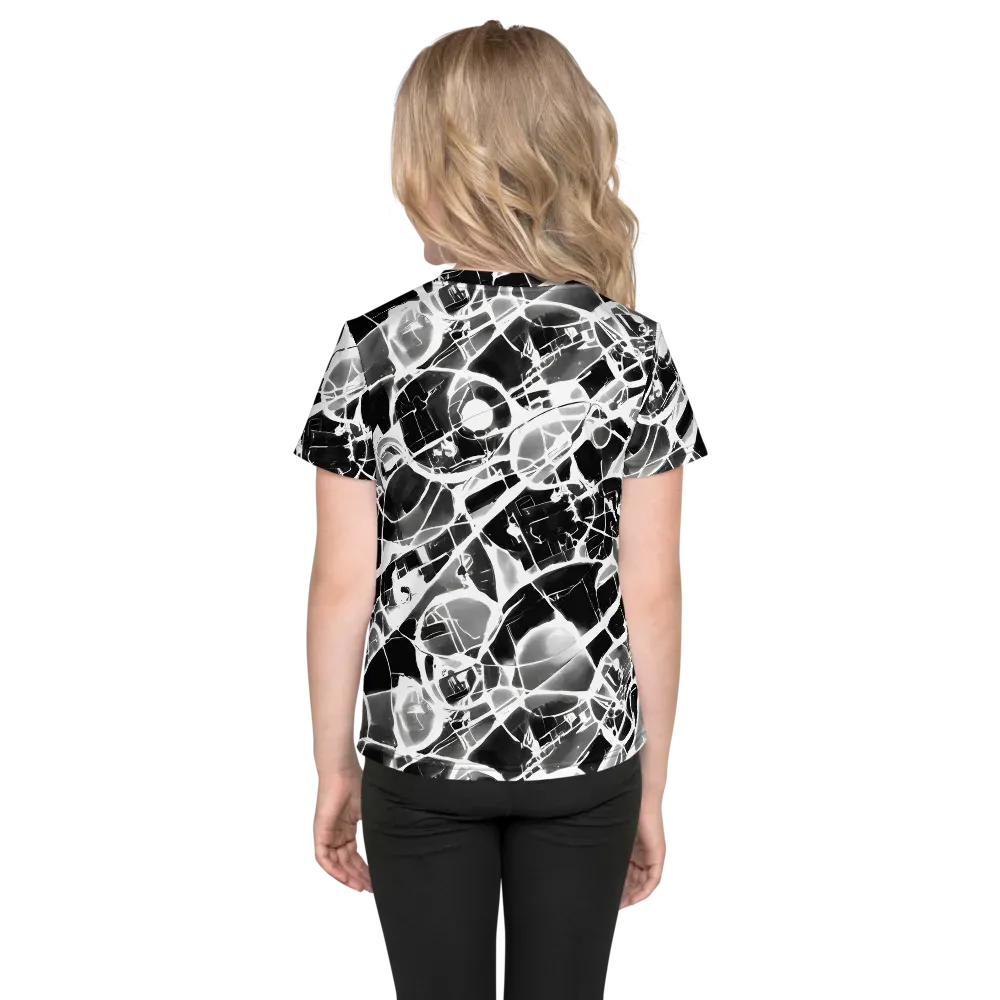 Obsidian Shatter on Kids Crew Neck T-Shirt — Back