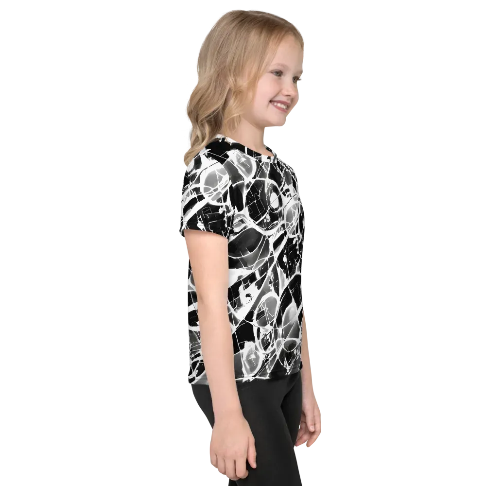 Obsidian Shatter on Kids Crew Neck T-Shirt — Right