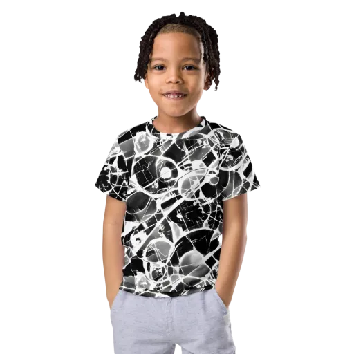 Obsidian Shatter on a Kids Crew Neck T-Shirt