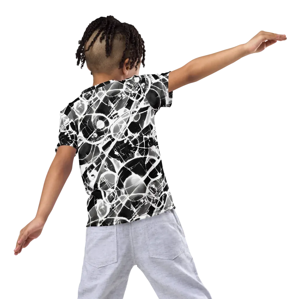 Obsidian Shatter on Kids Crew Neck T-Shirt — Back