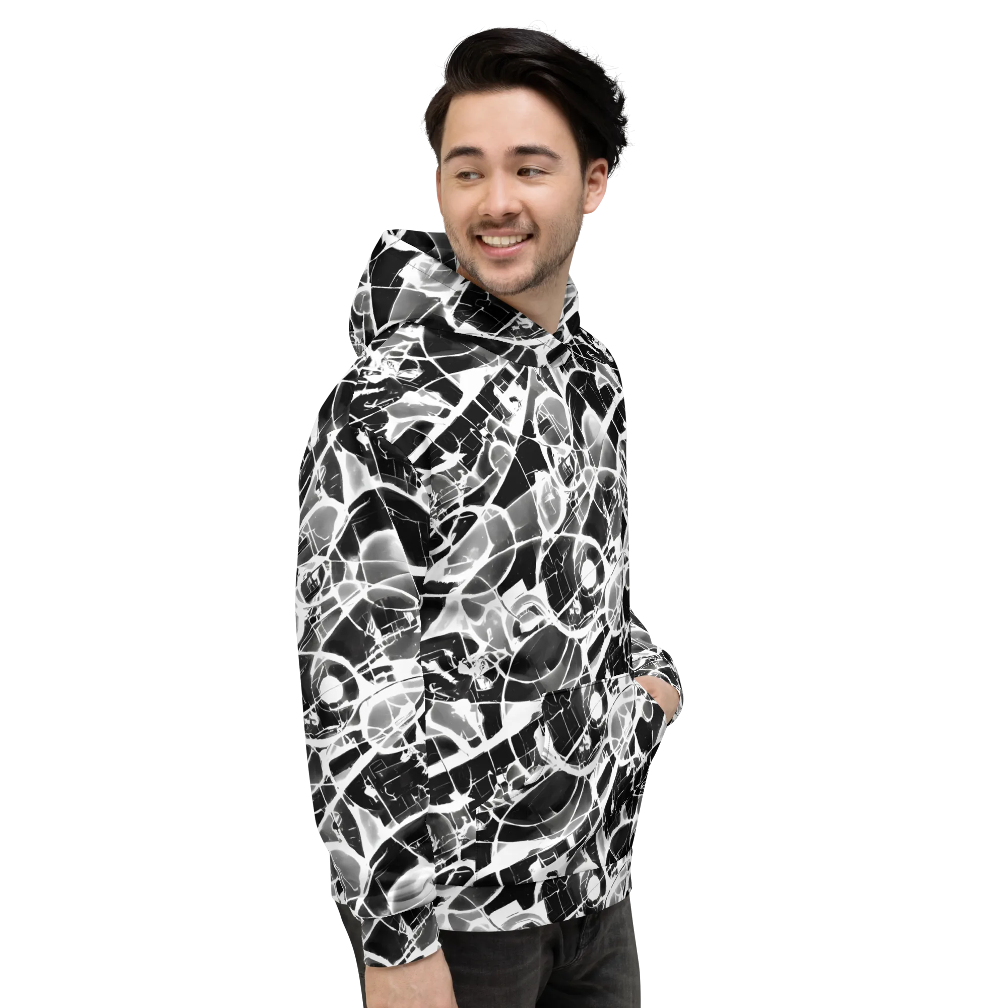 Obsidian Shatter on Hoodie — Right