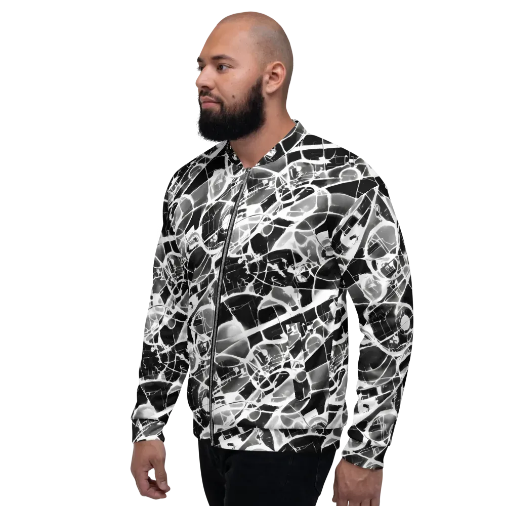 Obsidian Shatter on Bomber Jacket — Left