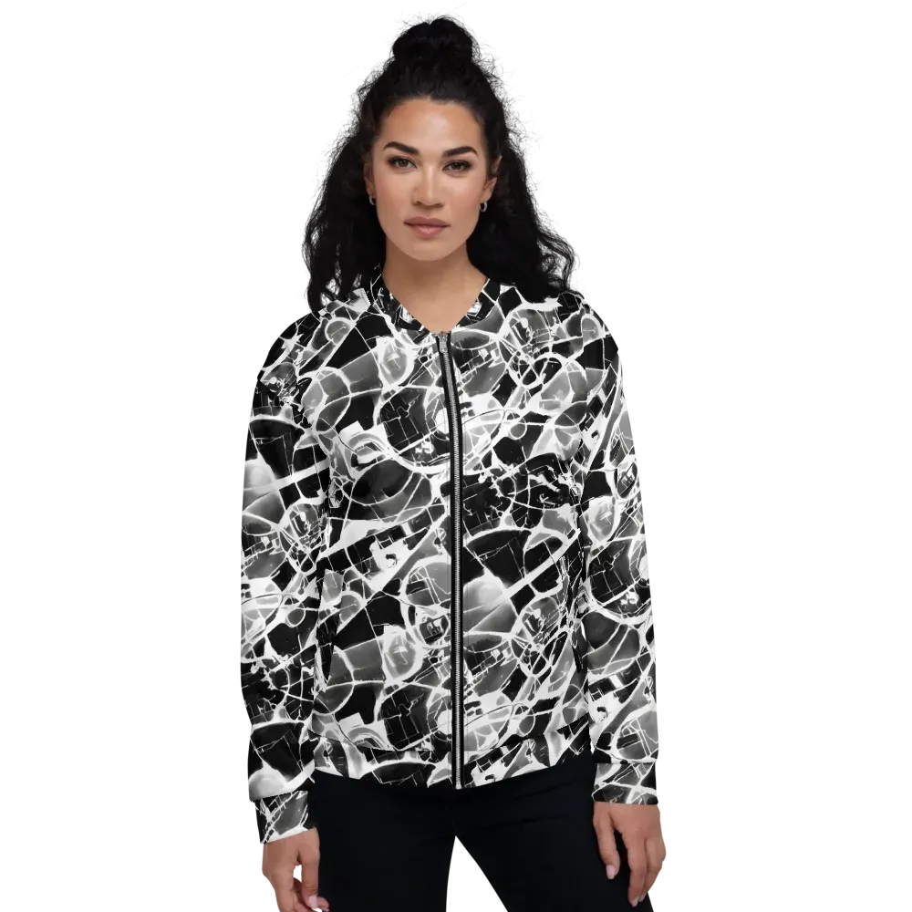 Obsidian Shatter on Bomber Jacket — Front
