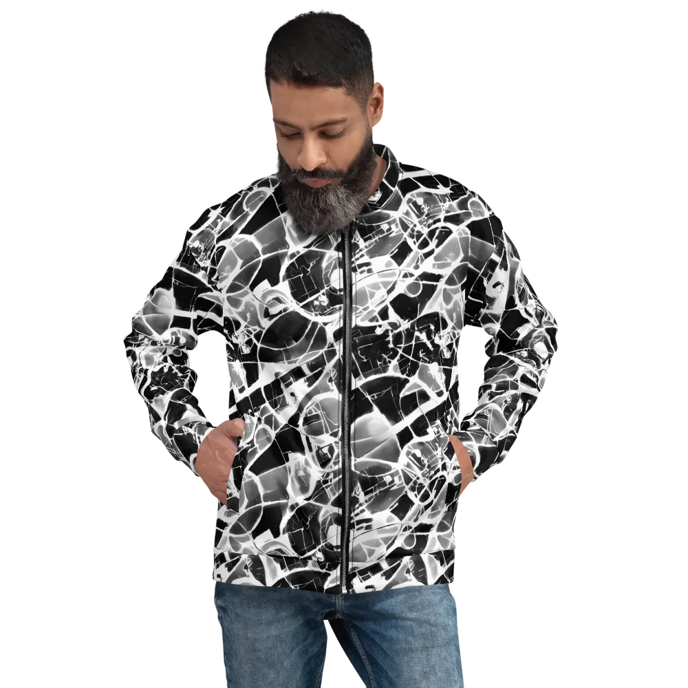 Obsidian Shatter on Bomber Jacket — Front