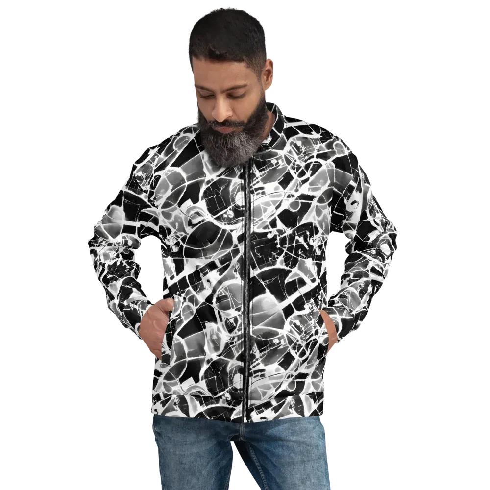 Obsidian Shatter on Bomber Jacket — Front