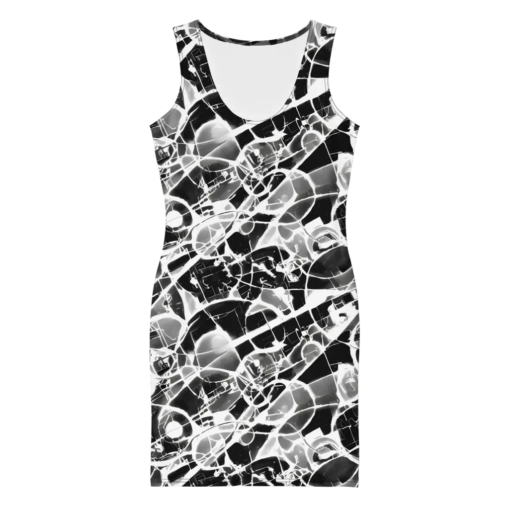 Obsidian Shatter on Bodycon Dress — Front
