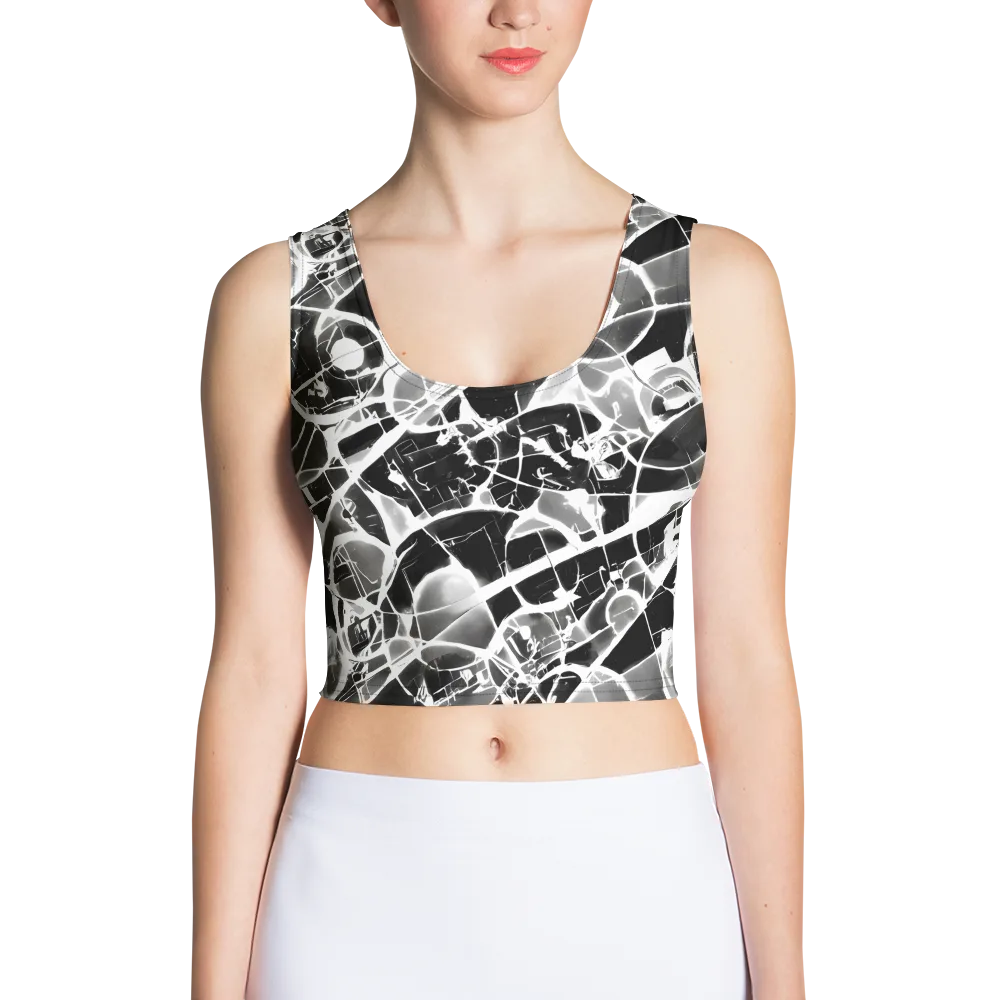 Obsidian Shatter on Crop Top — Front