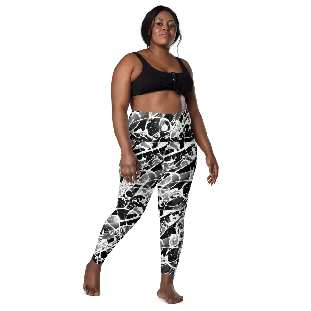 Obsidian Shatter on Leggings with Pockets — Front