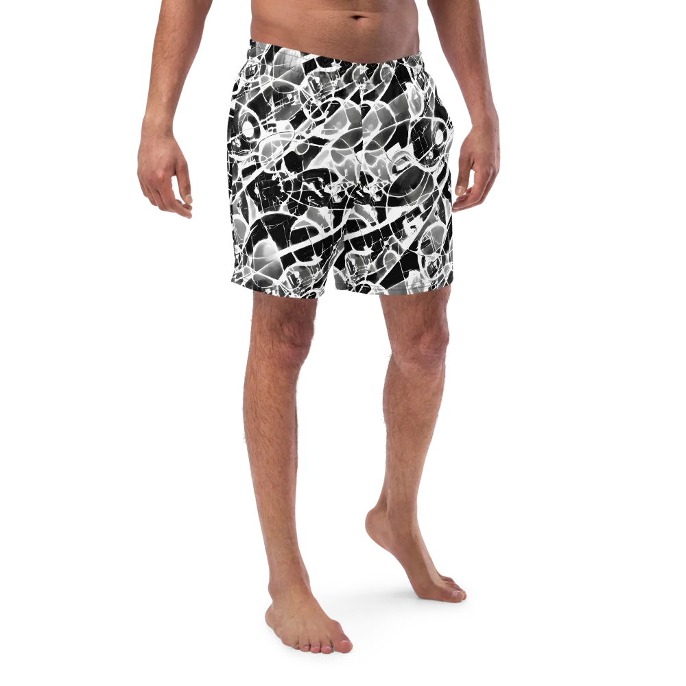 Obsidian Shatter on Swim Trunks — Front