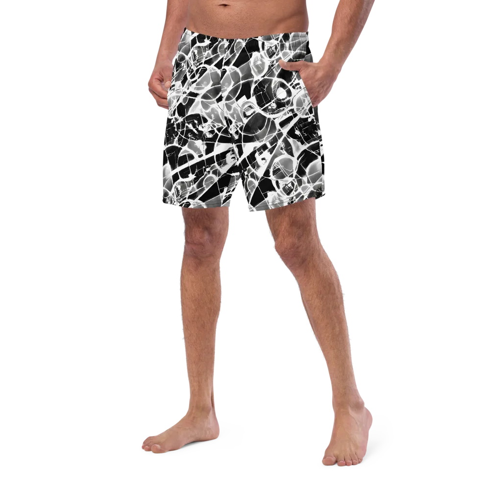Obsidian Shatter on Swim Trunks — Left Front