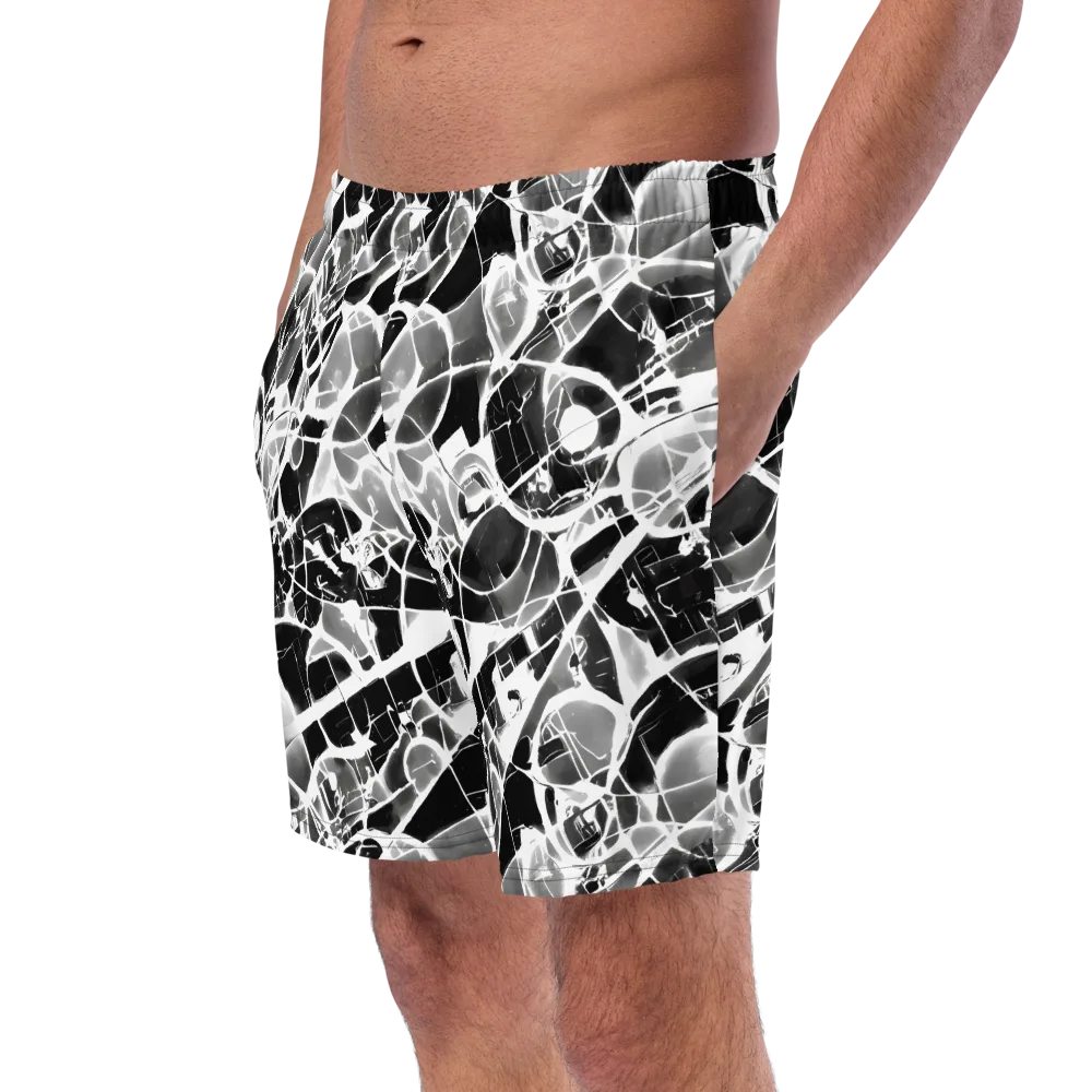 Obsidian Shatter on Swim Trunks — Left Front