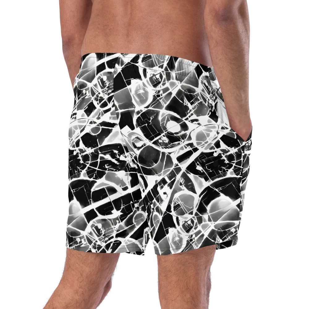 Obsidian Shatter on Swim Trunks — Right Back