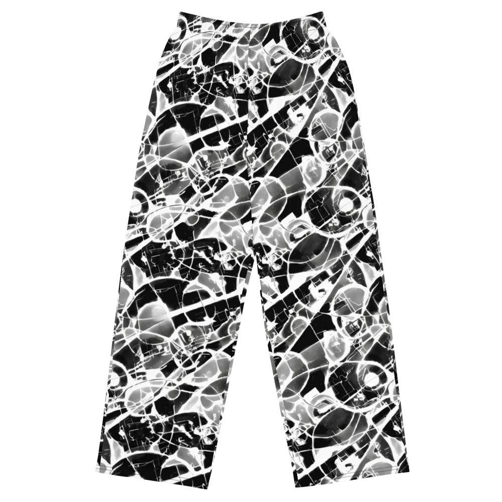 Obsidian Shatter on Wide-Leg Pants — Front