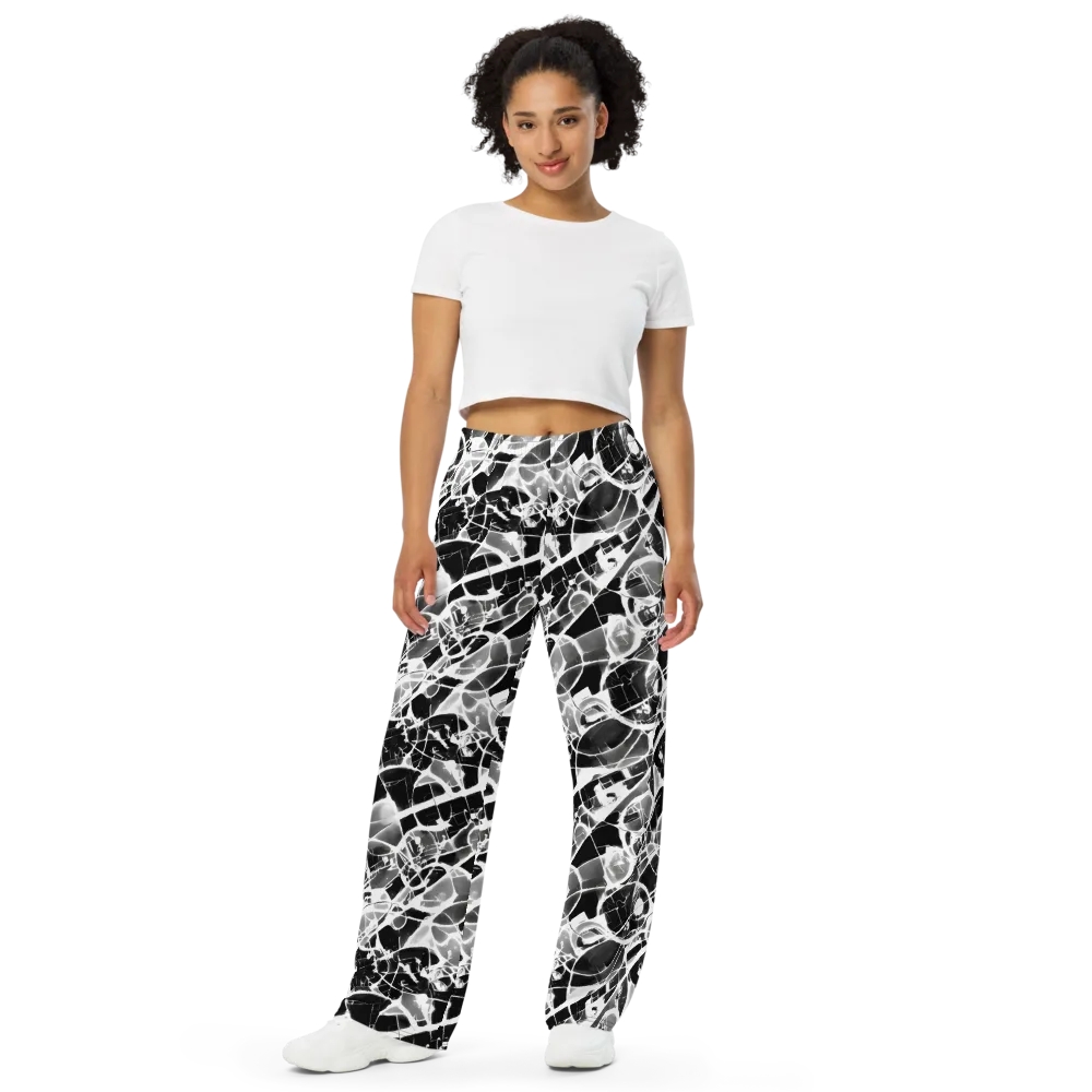 Obsidian Shatter on Wide-Leg Pants — Front