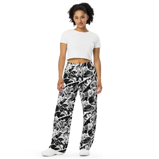 Obsidian Shatter on a Wide-Leg Pants