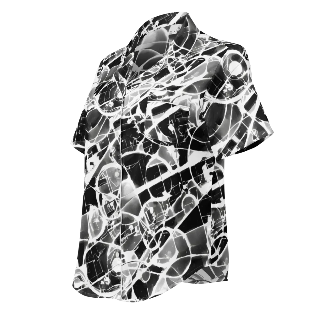 Obsidian Shatter on Women's Short Sleeve Pajama Top — Left Front