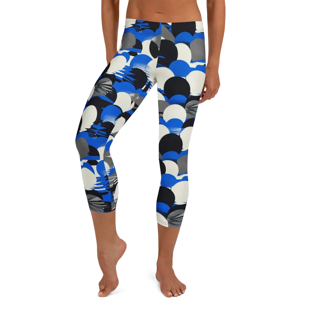 Electric Tumble on Capri Leggings — Front