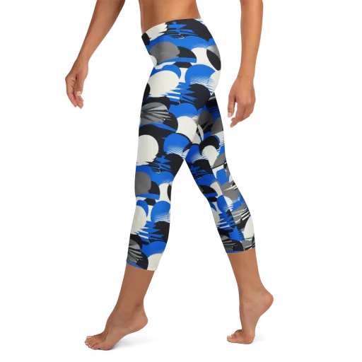 Electric Tumble on a Capri Leggings