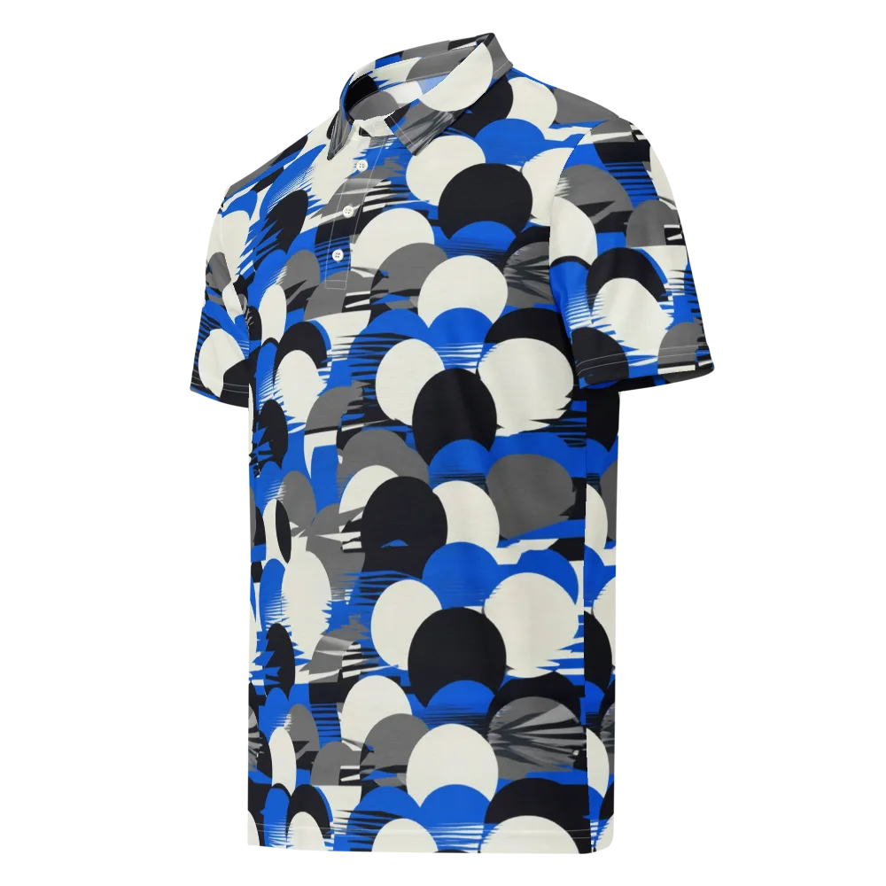 Electric Tumble on Men's Slim Fit Polo Shirt — Left Front