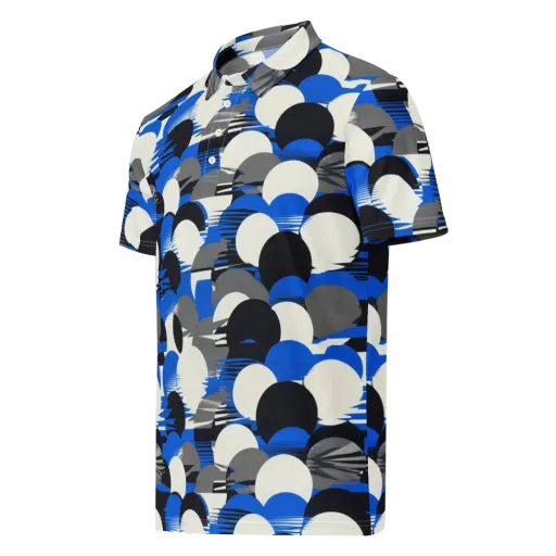 Electric Tumble on a Men's Slim Fit Polo Shirt