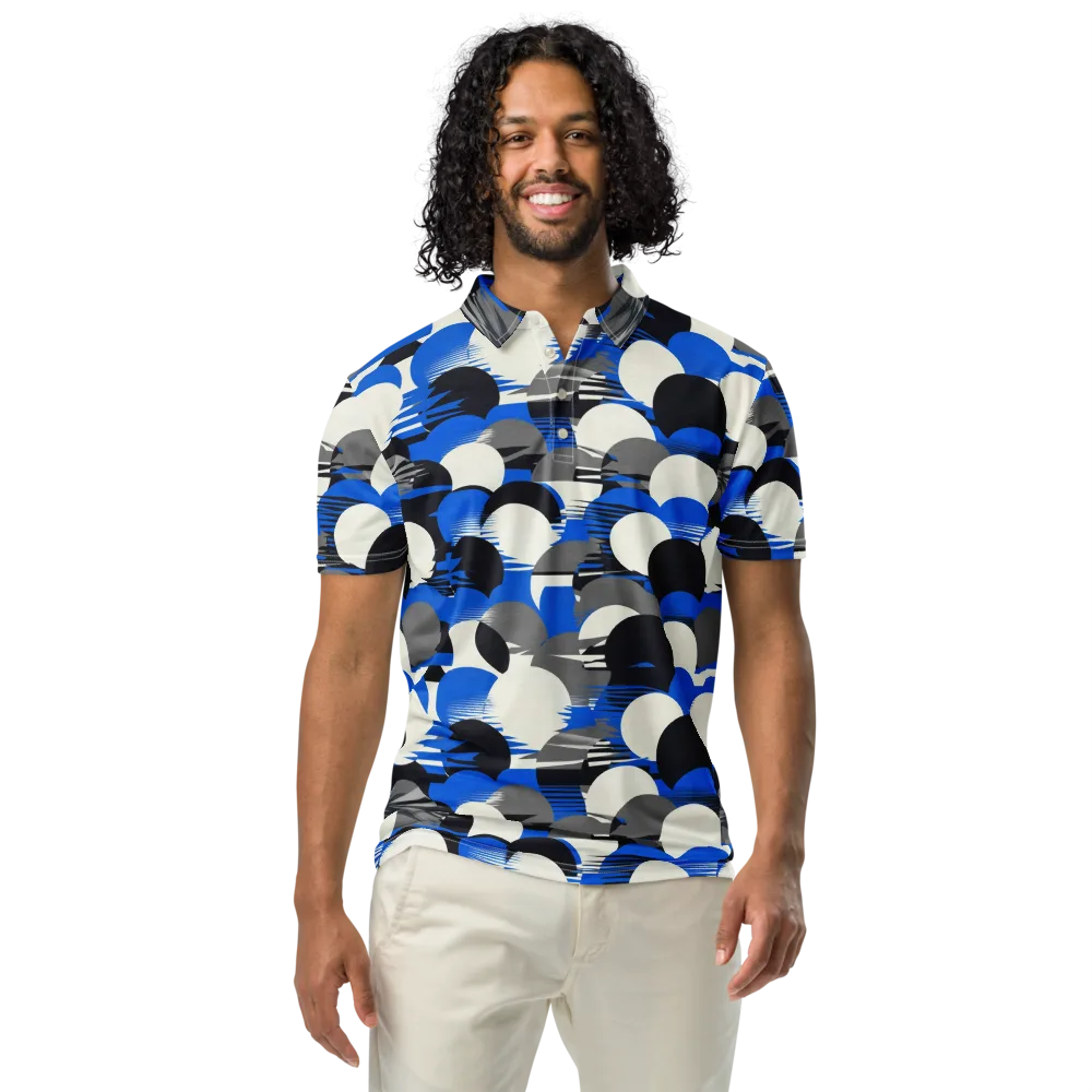 Electric Tumble on Men's Slim Fit Polo Shirt — Front