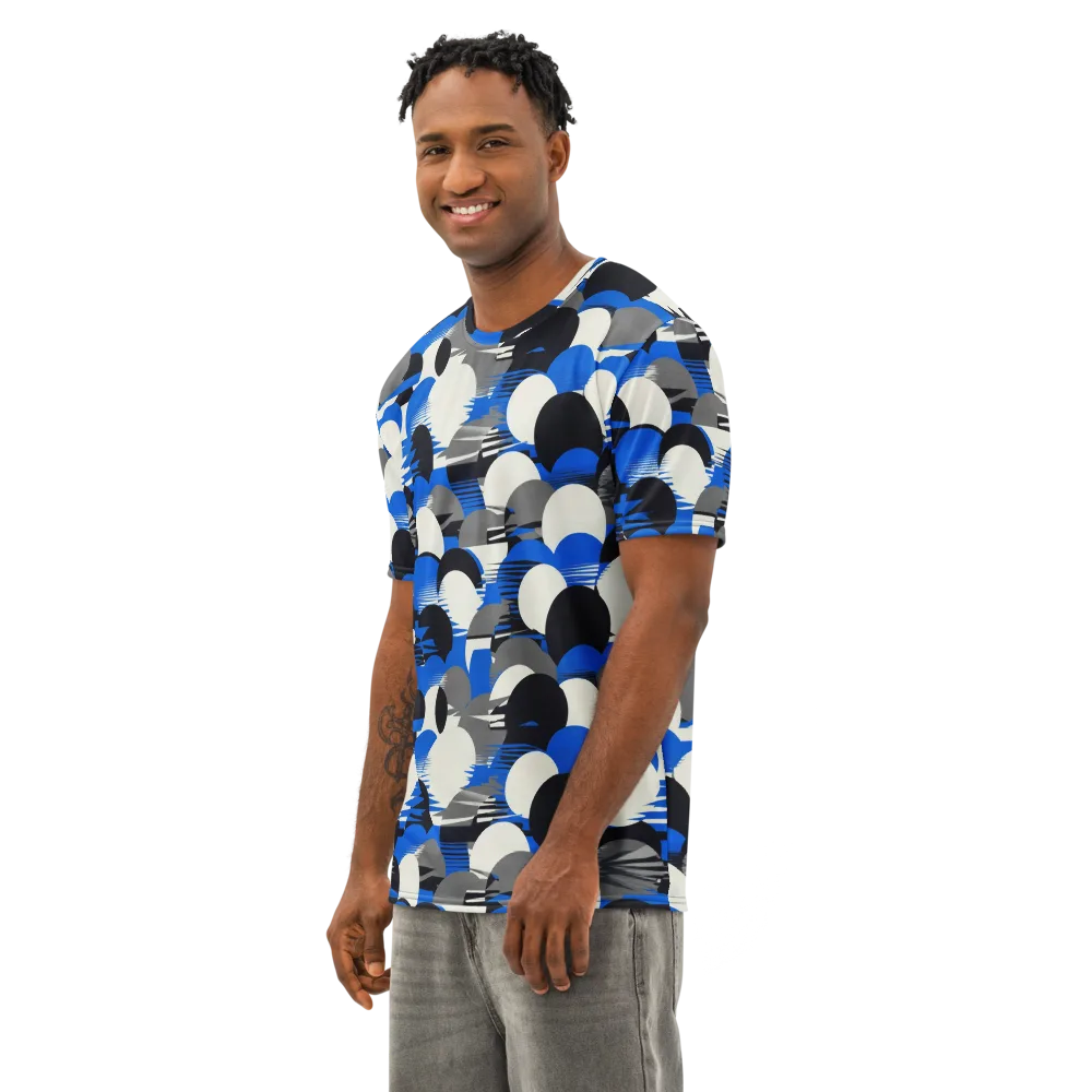 Electric Tumble on Men's Cotton Crew Neck T-Shirt — Left Front