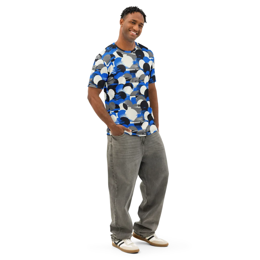 Electric Tumble on Men's Cotton Crew Neck T-Shirt — Right Front