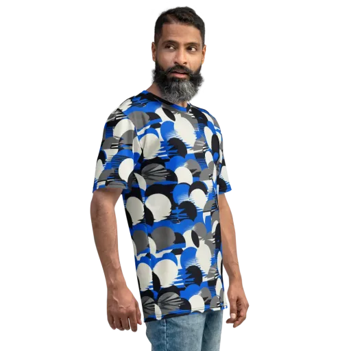 Electric Tumble on a Men's Crew Neck T-Shirt