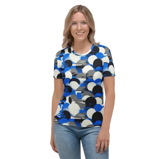 Electric Tumble on a Women's Crew Neck T-Shirt