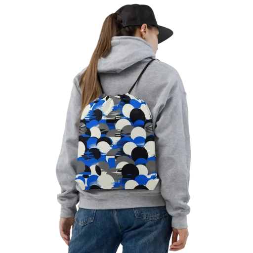 Electric Tumble on a Drawstring Bag