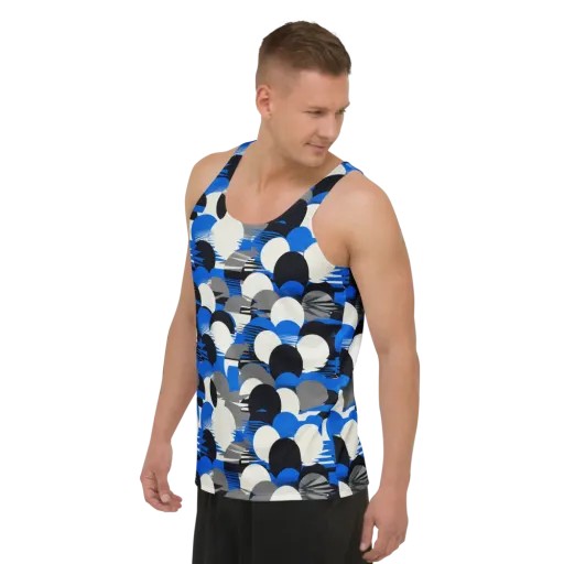 Electric Tumble on a Men's Tank Top