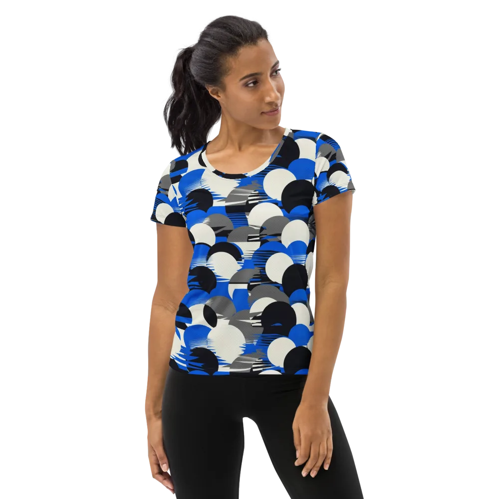 Electric Tumble on Women's Athletic T-Shirt — Front