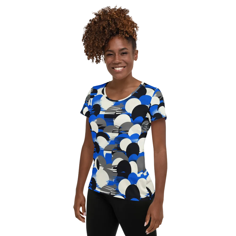Electric Tumble on Women's Athletic T-Shirt — Left
