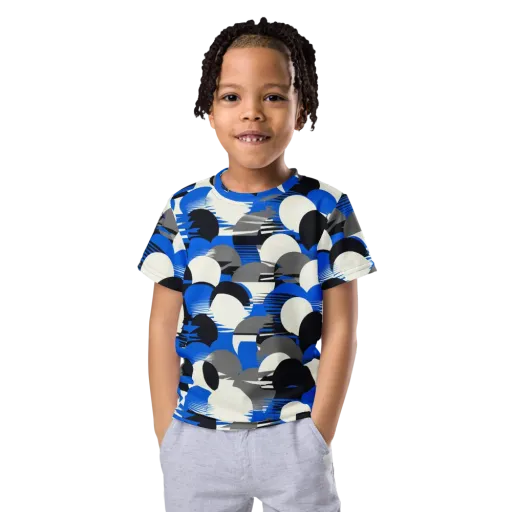 Electric Tumble on a Kids Crew Neck T-Shirt