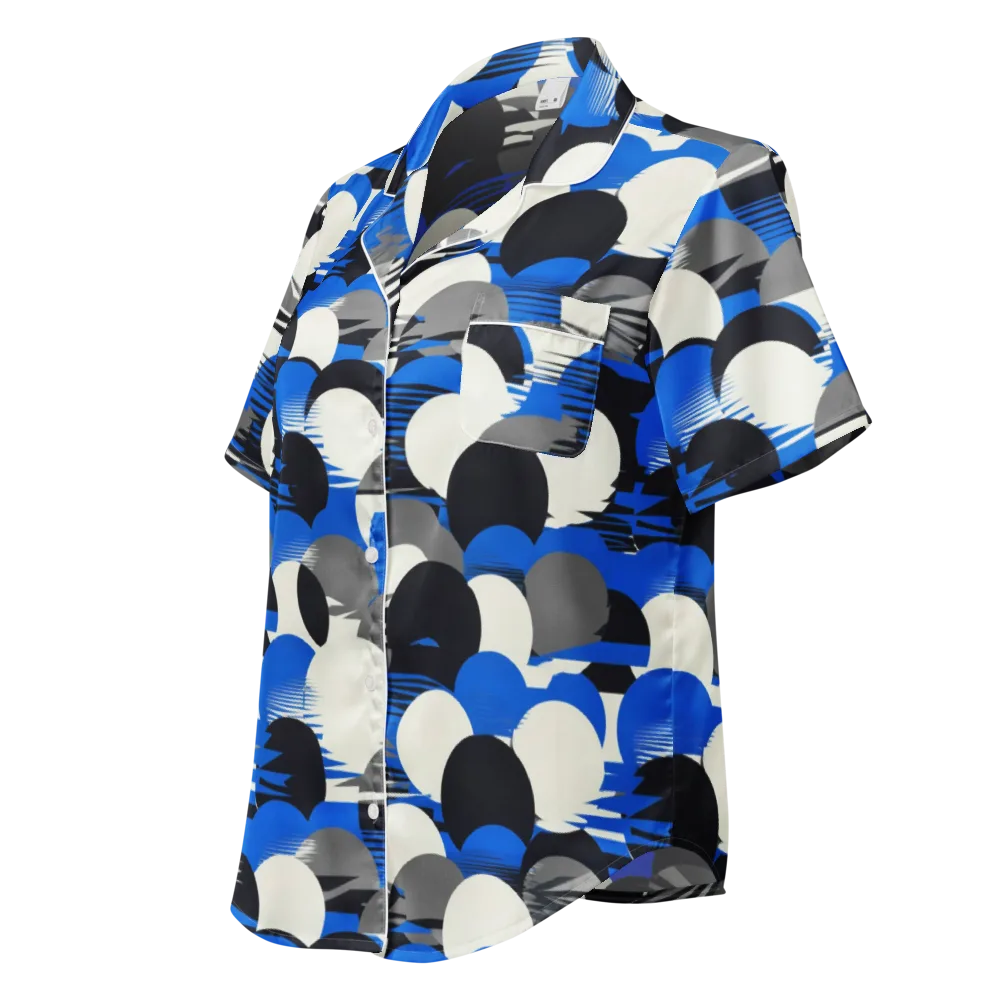 Electric Tumble on Women's Short Sleeve Pajama Top — Left Front