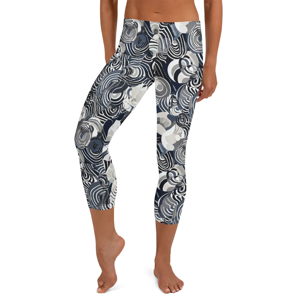 Nautical Noise on Capri Leggings — Front