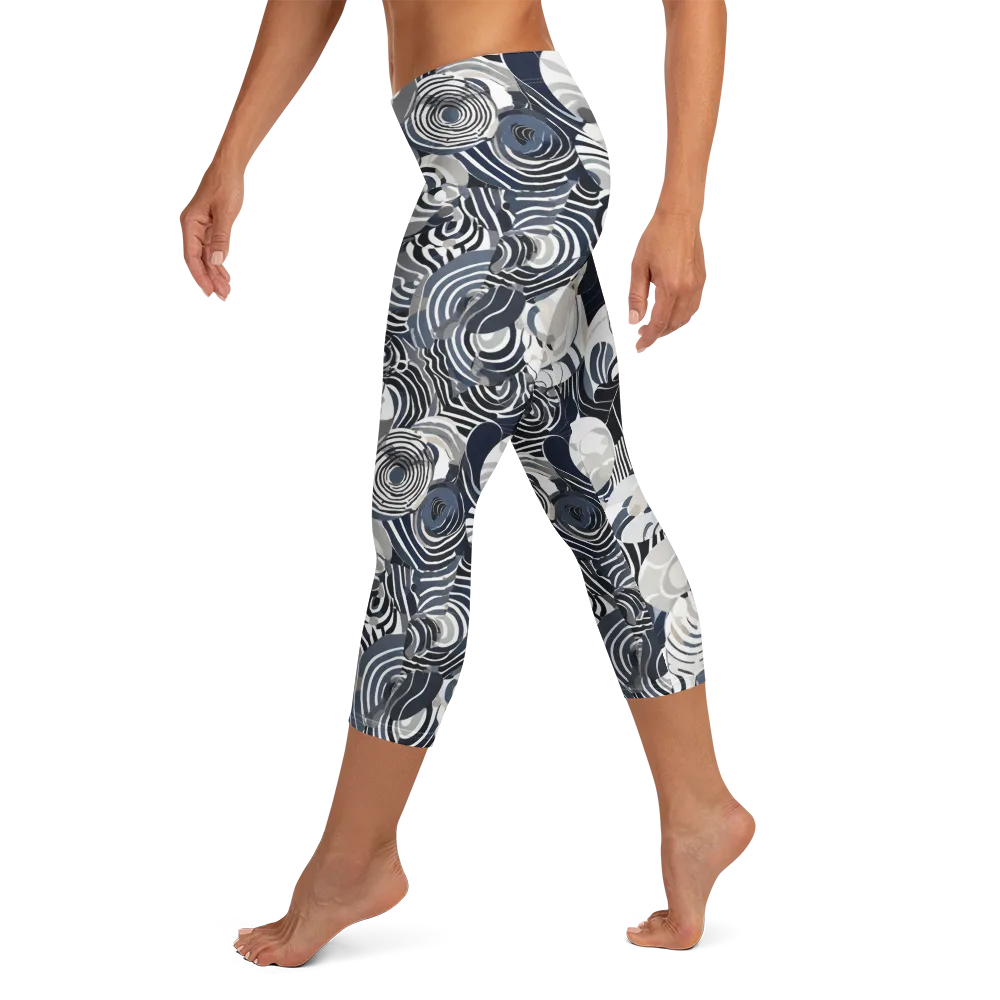 Nautical Noise on Capri Leggings — Left