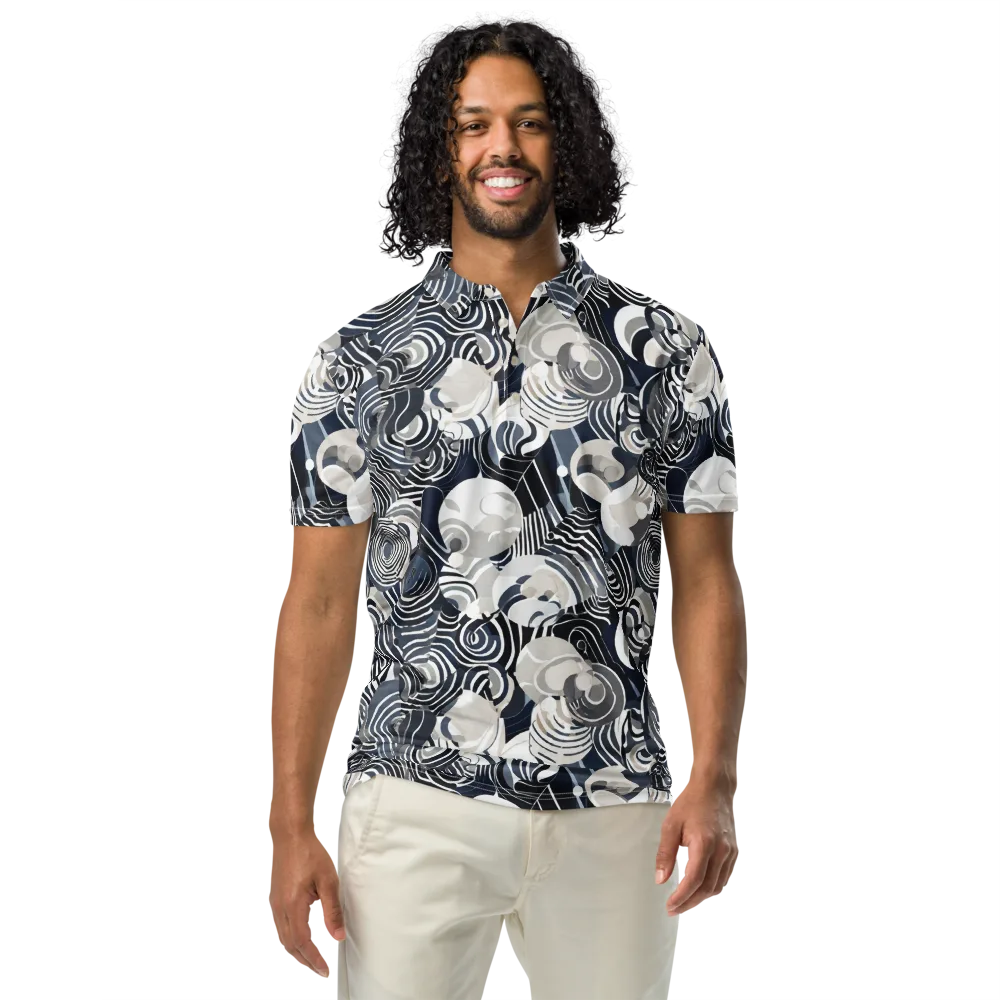 Nautical Noise on Men's Slim Fit Polo Shirt — Front