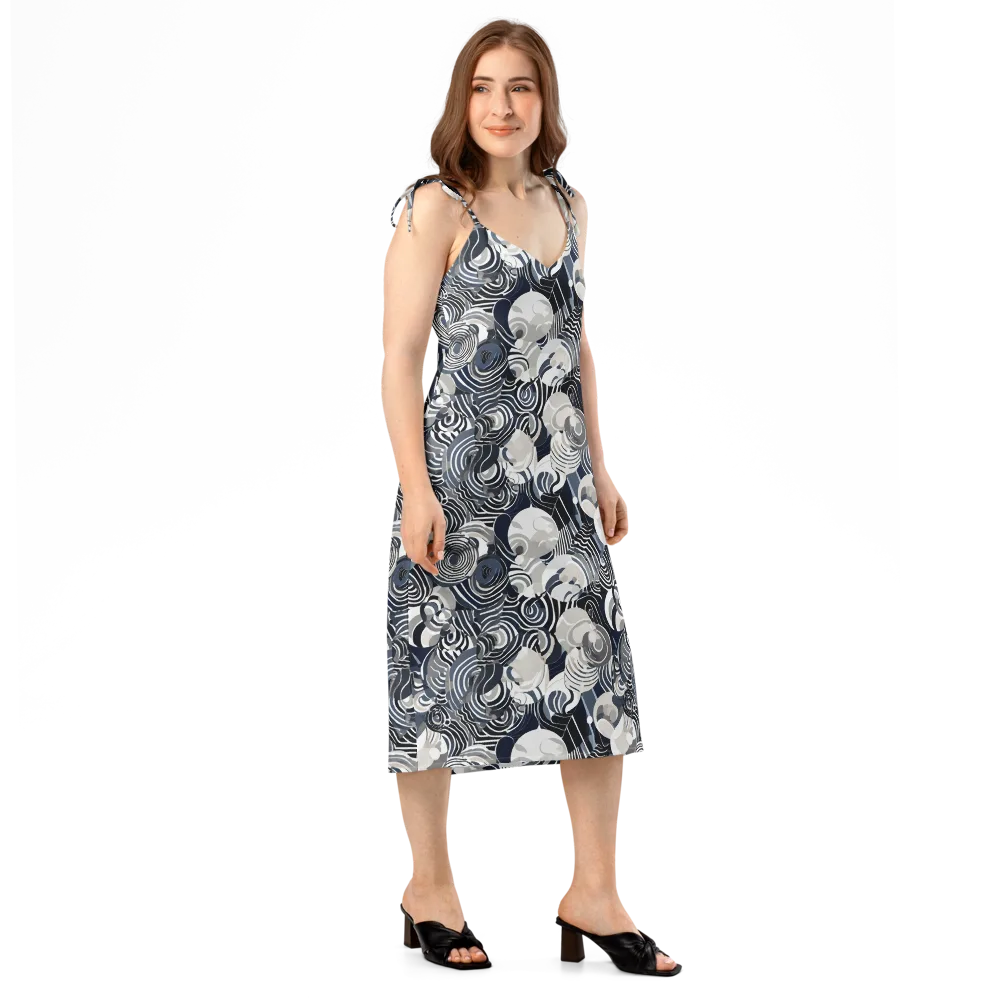 Nautical Noise on Slip Dress — Right Front